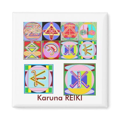 8 PURE Karuna REIKI Signs by Navin Joshi Refrigerator Magnets by doonagiri