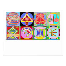 8 PURE Karuna REIKI Signs by Navin Joshi Post Card