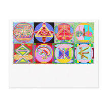 8 PURE Karuna REIKI Signs by Navin Joshi Post Card