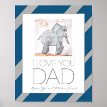 8"x10" Navy Stripe Dad Print  $10.40
