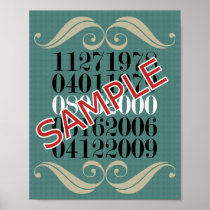 8" x 10" Special Dates Poster