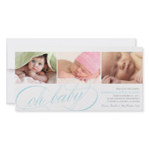 8 x 4 Oh Baby | Birth Announcement Photo Cards