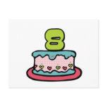 8 Year Old Birthday Cake Post Cards