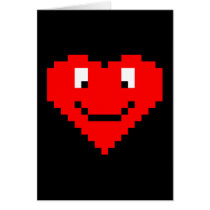 8bit Heart Face Cards