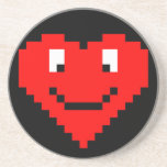 8bit Heart Face Coasters