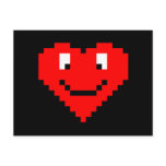 8bit Heart Face Post Card