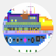 8bit Hollinsworth Craft FANSI Ascii Art Sticker