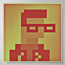 8Bit United Rust Print