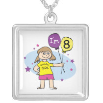 8th Birthday Girl necklaces