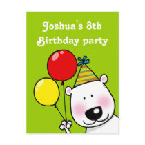 8th birthday party personalised invitations