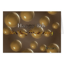 8th Wedding Anniversary Greeting Cards