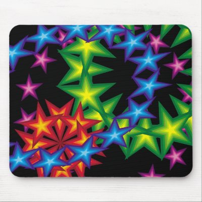 8vivid stars circles mouse mat by VioDeSign