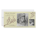 8x4 Branch Design Birth Announcement Khaki/Brown photo cards