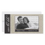 8x4" Tan Baroque Save the Date Photo Announcement photo cards