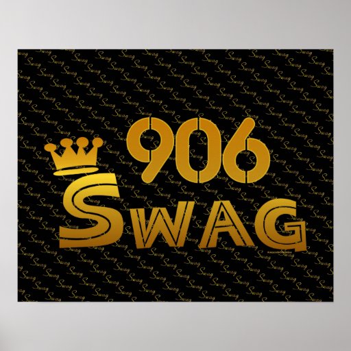 906 Area Code Swag Posters