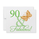 90 & Fabulous Birthday Gifts invitations