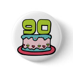 90 Year Old Birthday Cake Buttons