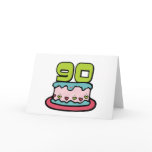 90 Year Old Birthday Cake Card