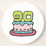 90 Year Old Birthday Cake Coasters