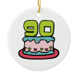 90 Year Old Birthday Cake Ornament