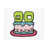 90 Year Old Birthday Cake Postcards