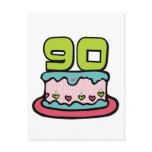 90 Year Old Birthday Cake Postcard