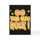 90 Year Olds Rock! (Pink) Greeting Card