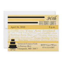 90th - 99th Birthday Invitations-Enter Your Age