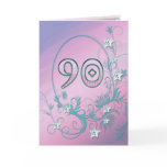 90th Birthday card with diamond stars