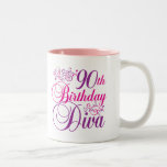 90th Birthday Diva Coffee Mug