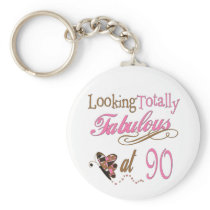 90th Birthday Keychains