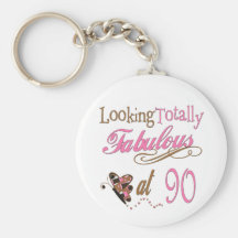 90th Birthday Keychains