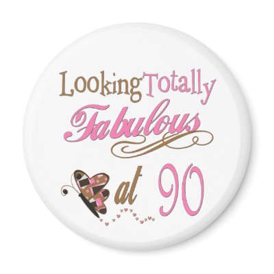 90th Birthday Fridge Magnets by DesignsOutOfMind