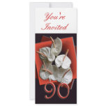 90th Birthday Party Invitation - Anthuriums
