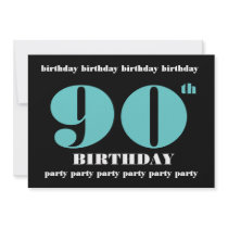 90th Birthday Party Invitation Template