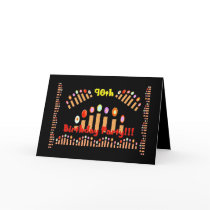 90th Birthday Party Invitation - with Candles