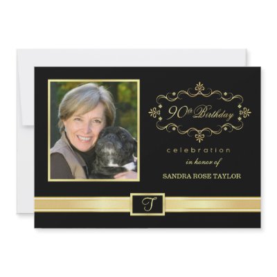 90th Birthday Party Invitations with Photo by SquirrelHugger