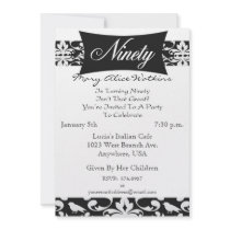 90th Birthday Party Personalised Invitation