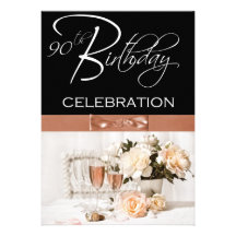 90th Birthday Party Personalised Invitation