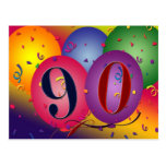90th birthday party postcard invitation
