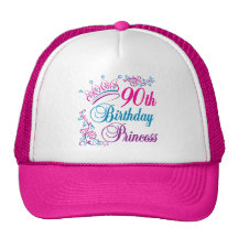 90th Birthday Princess Hats