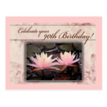 90th Birthday Water Lily Celebration Postcards