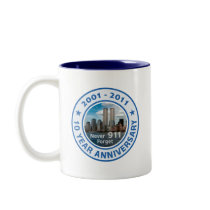 911 10 Year Anniversary Coffee Mugs