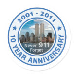 911 10 Year Anniversary stickers
