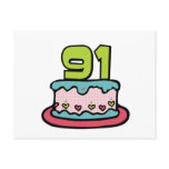 91 Year Old Birthday Cake Postcards