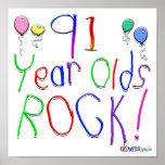 91 Year Olds Rock ! Poster