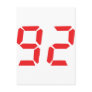 92 ninety-two red alarm clock digital number postcards