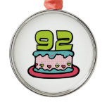 92 Year Old Birthday Cake Ornament