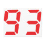 93 ninety-three red alarm clock digital number post cards