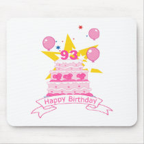 93 Year Old Birthday Cake Mousepad